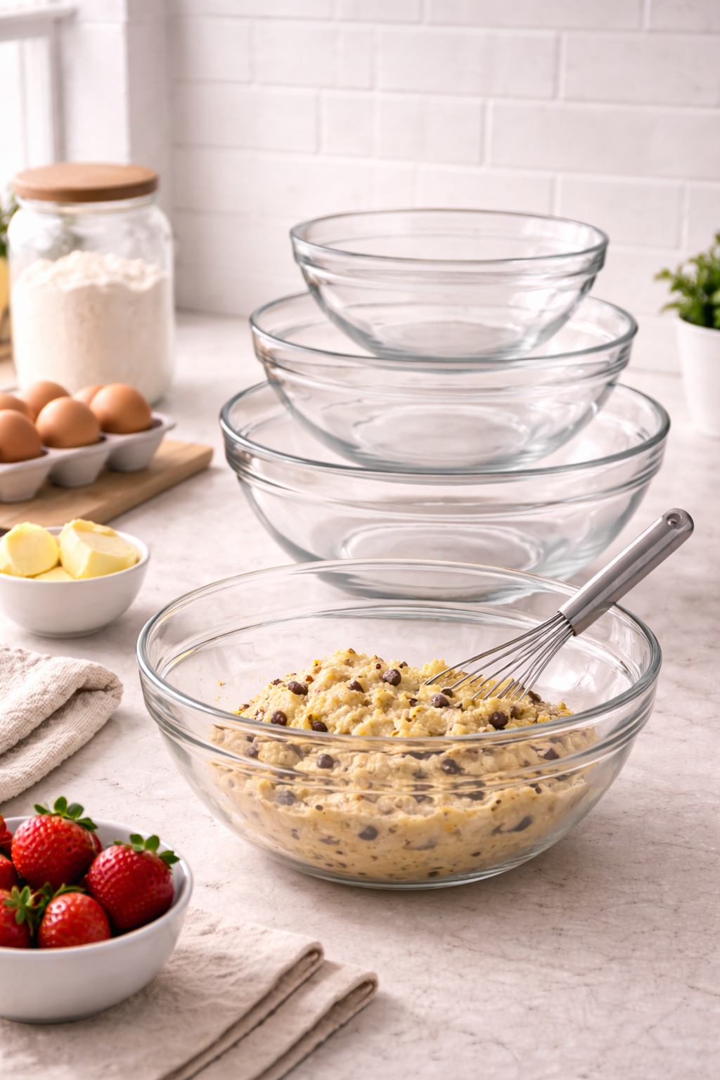 Glass Mixing Bowl Set